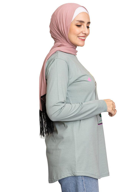 Aqua Foam Printed Long - Sleeve Design 2 - Khotwh